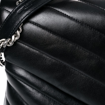 Saint Laurent Calfskin Y Quilted Monogram Medium Loulou Chain Satchel Black 25 of 25
