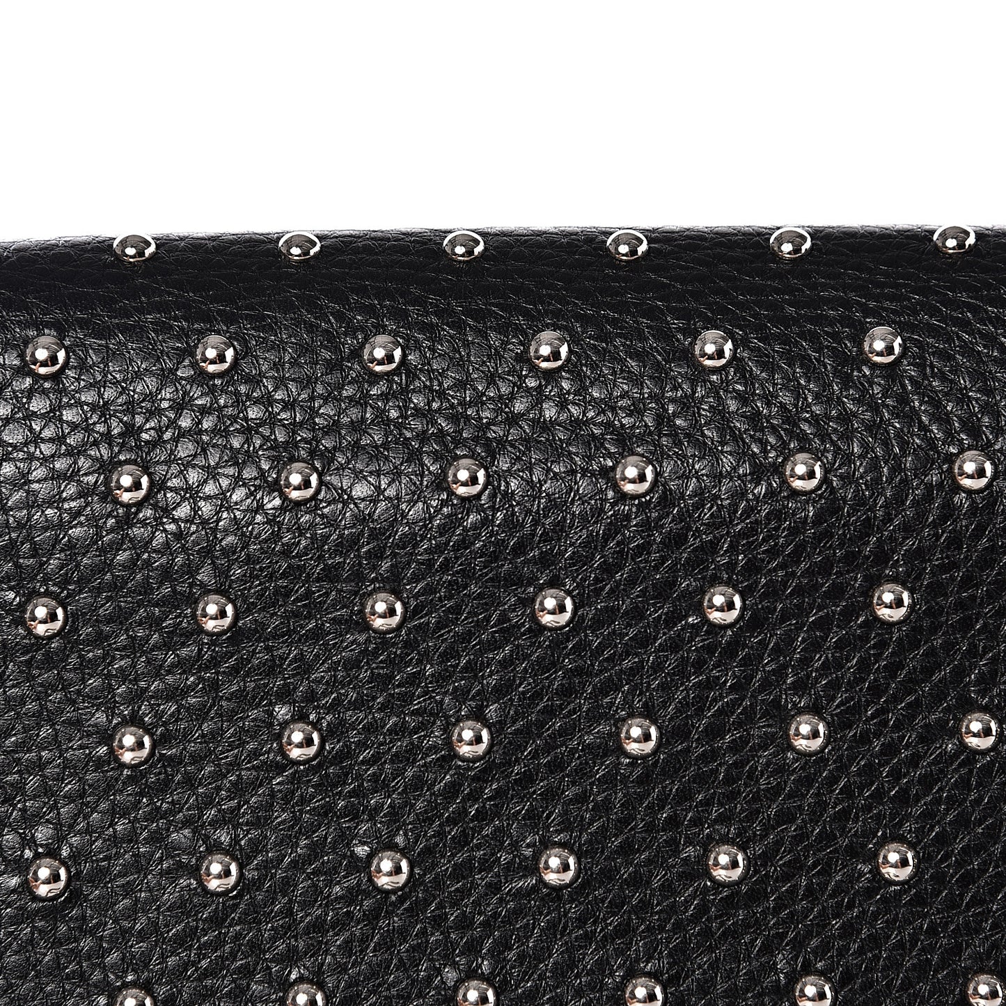 Calfskin Studded Medium Miss Bamboo Shoulder Bag Black