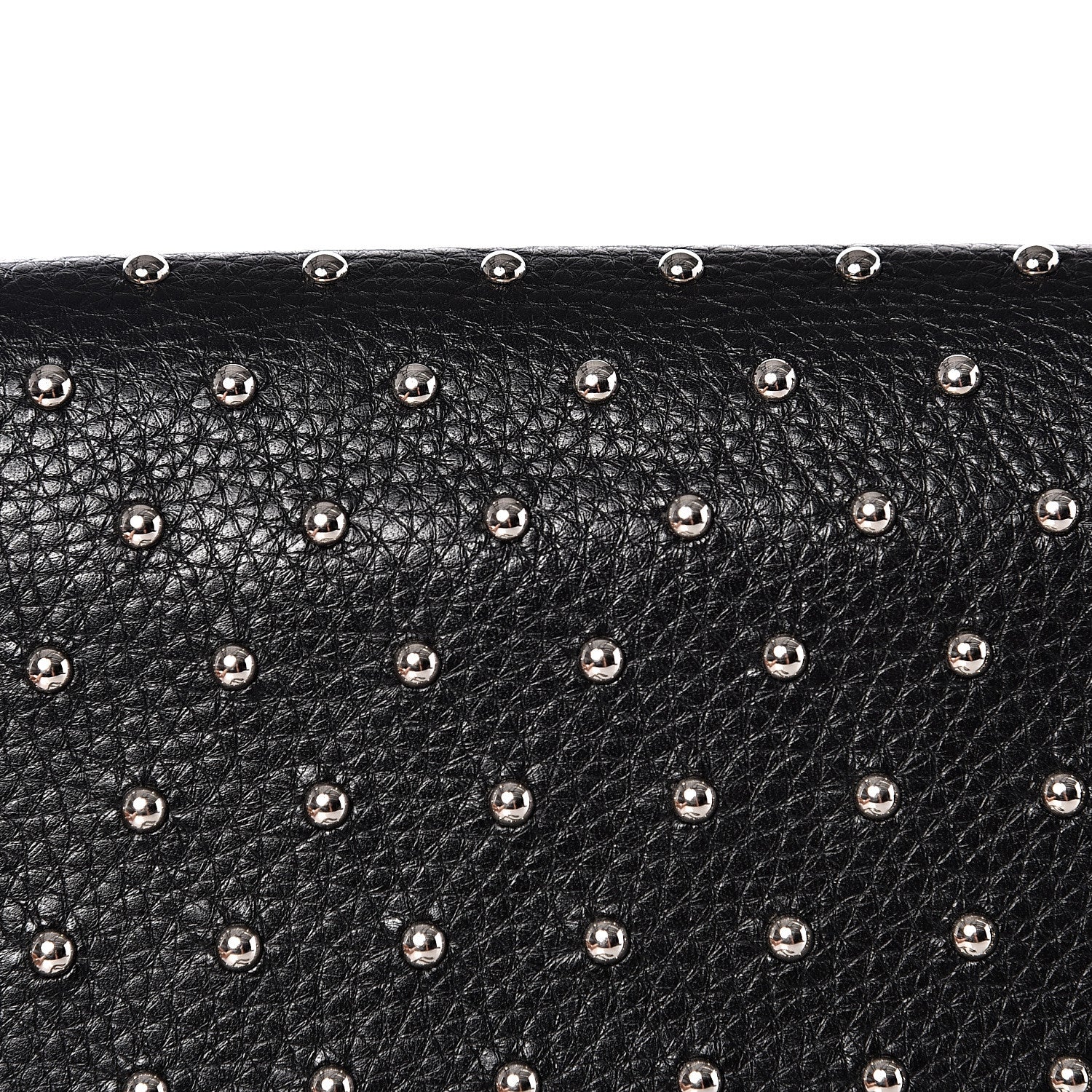 Gucci Calfskin Studded Medium Miss Bamboo Shoulder Bag Black 11 of 11