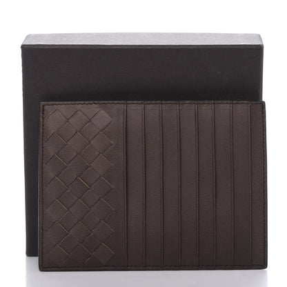 Bottega Veneta Calfskin Intrecciato Card Case Fondente 9 of 9