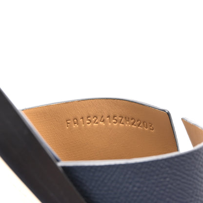 Hermes Epsom Mens Izmir Sandals 44 Marine 9 of 10