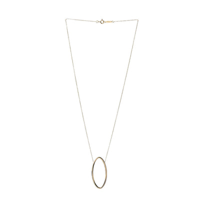 Tiffany 18K Yellow Gold Metro Oval Pendant Necklace 3 of 6