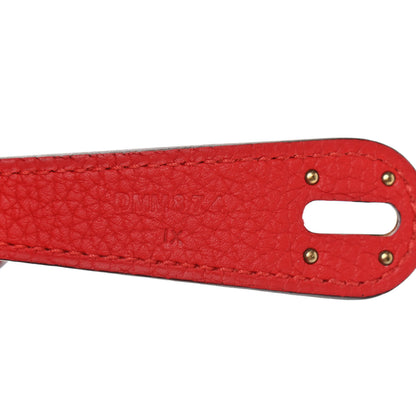 Hermes Taurillon Clemence Lindy 30 Rouge Tomate 7 of 9