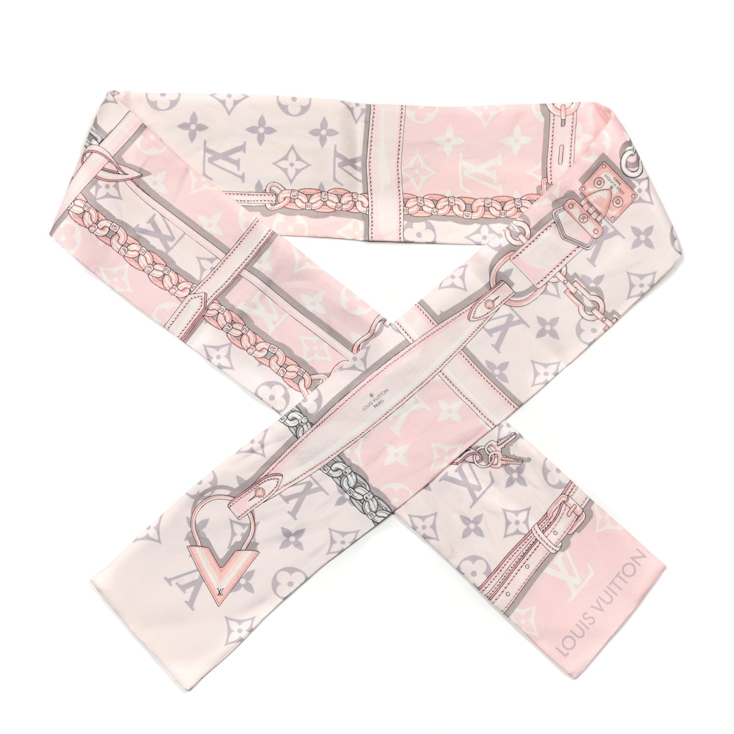 Silk Monogram Confidential Bandeau Light Pink