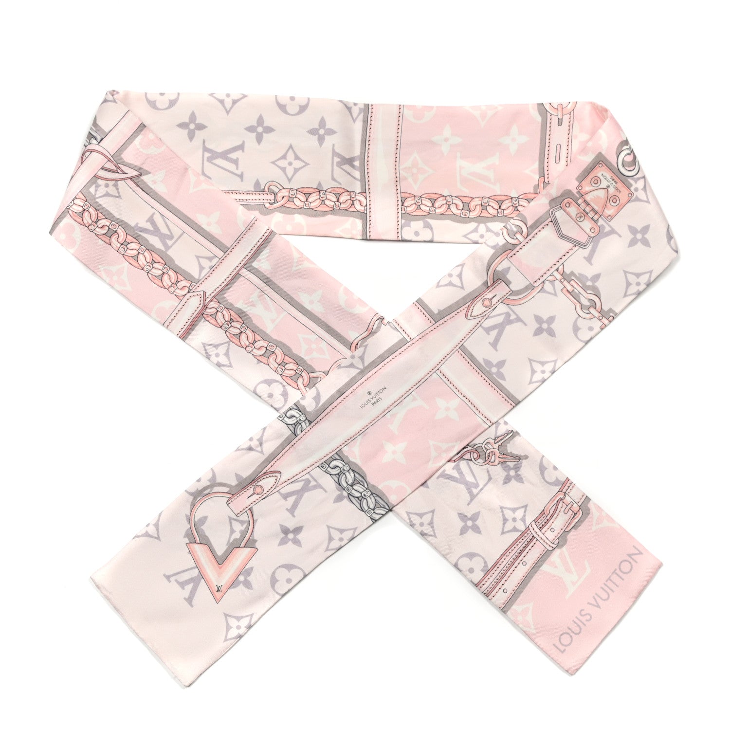 Louis Vuitton Silk Monogram Confidential Bandeau Light Pink 1 of 3