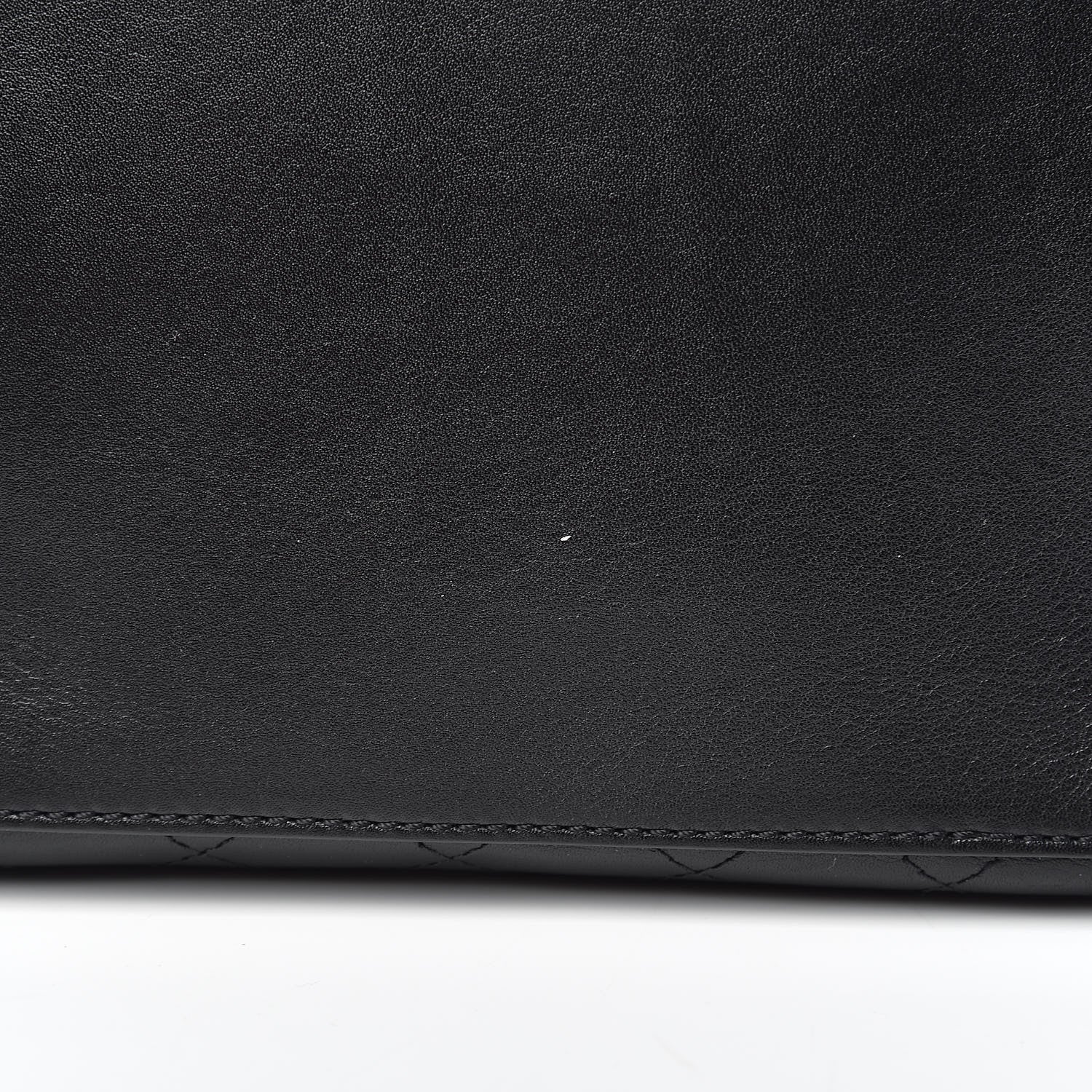 Chanel Calfskin Stitched Shopping Tote Black 10 of 11