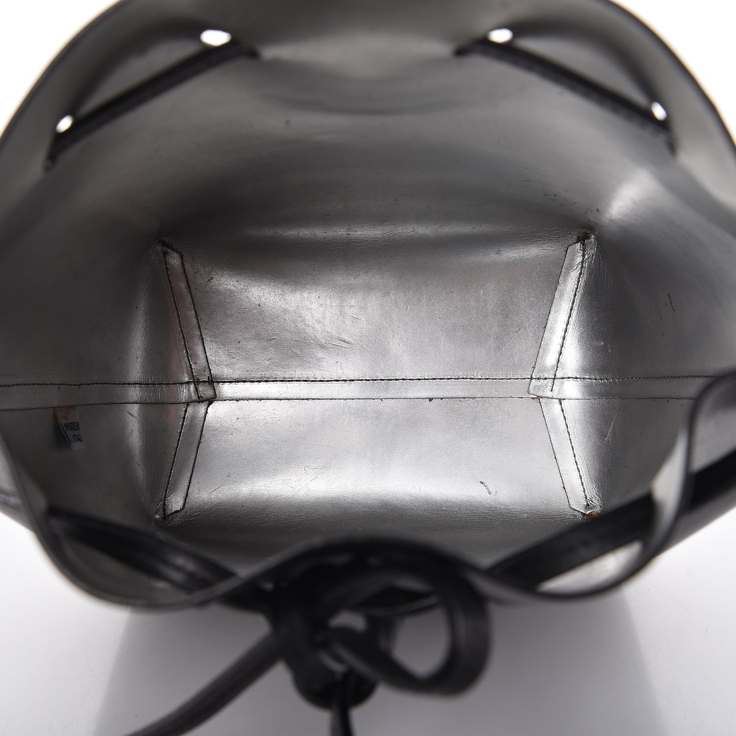 Mansur Gavriel Calfskin Mini Bucket Bag Black Argento 5 of 20