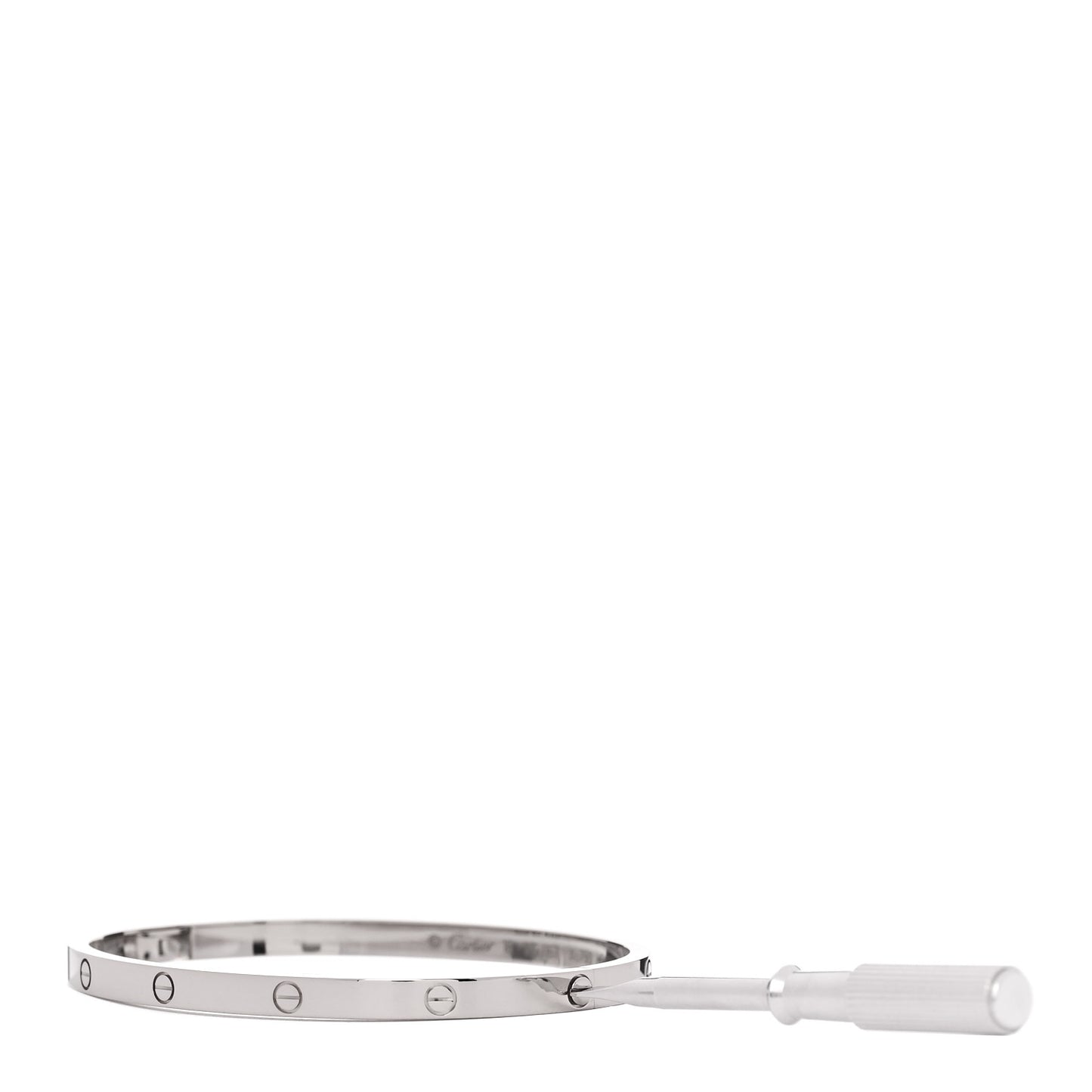 18K White Gold Small LOVE Bracelet 16
