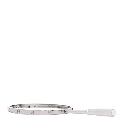 Cartier 18K White Gold Small LOVE Bracelet 16 7 of 8