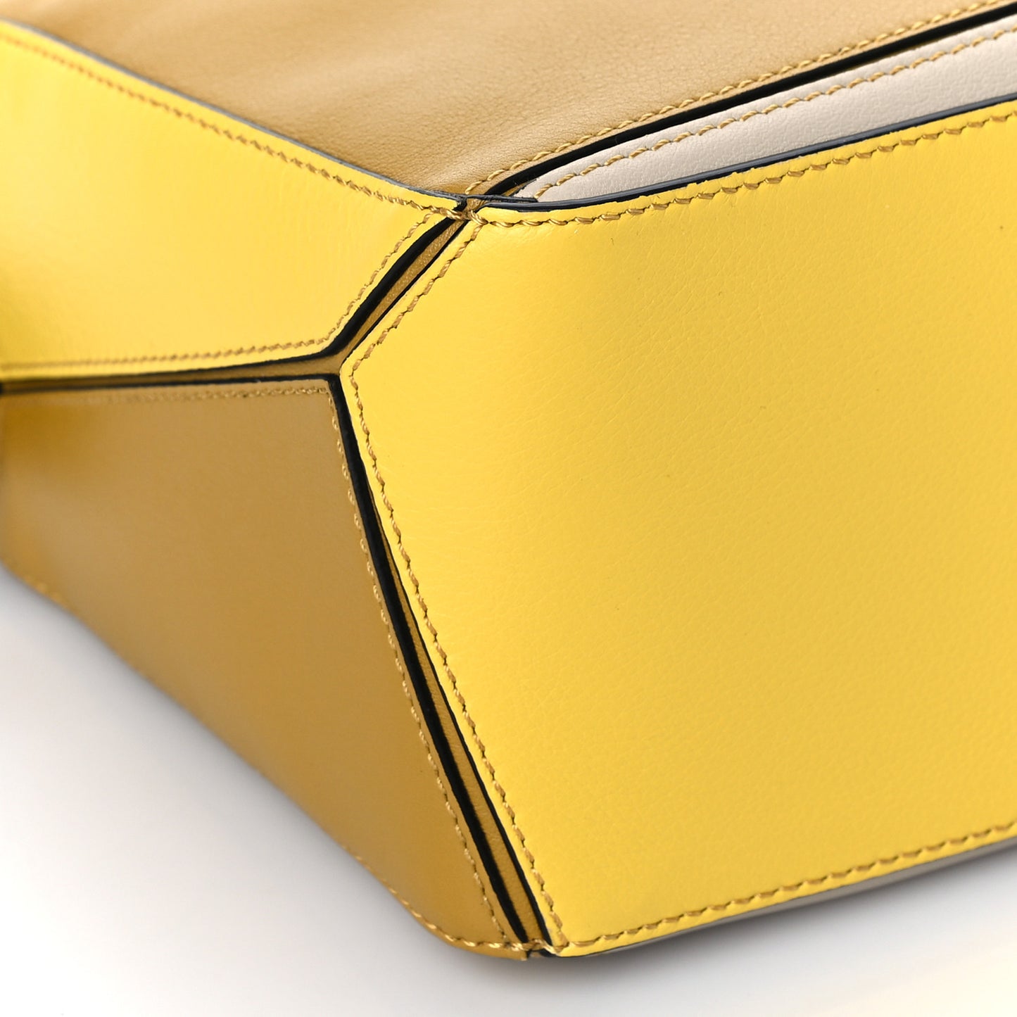 Grained Calfskin Small Puzzle Bag Ocre Yellow