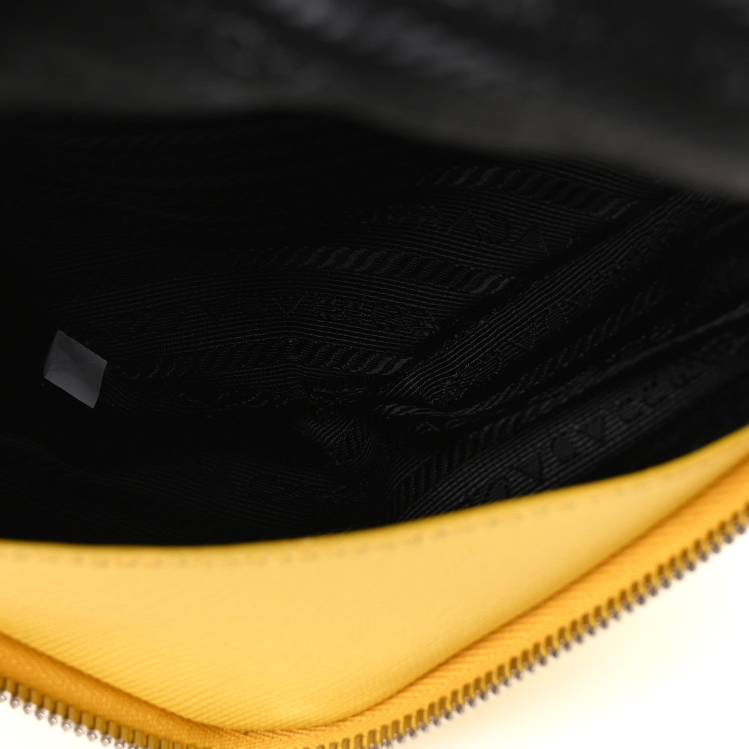 Prada Saffiano Triangle Shoulder Belt Bag Sunny Yellow 5 of 10