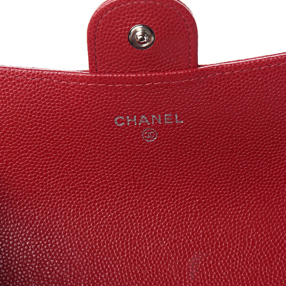Chanel Caviar Quilted Large Gusset Flap Wallet Pink 6 of 11