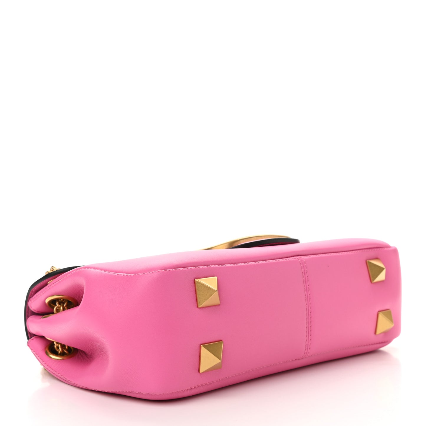 Nappa Stud Sign Shoulder Bag Feminine Pink