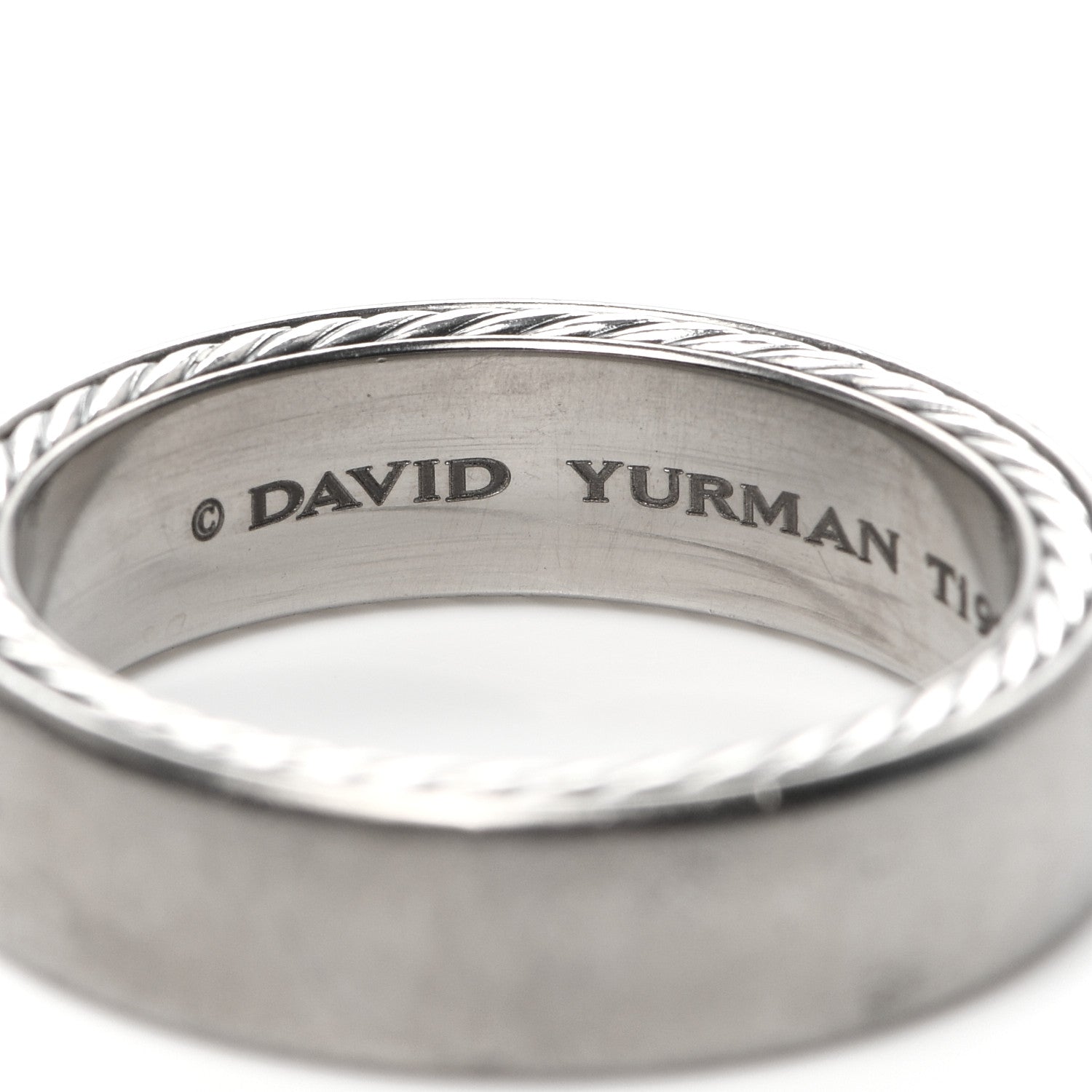 David Yurman Titanium Sterling Silver 6mm Streamline Band Ring 62 10 4 of 5