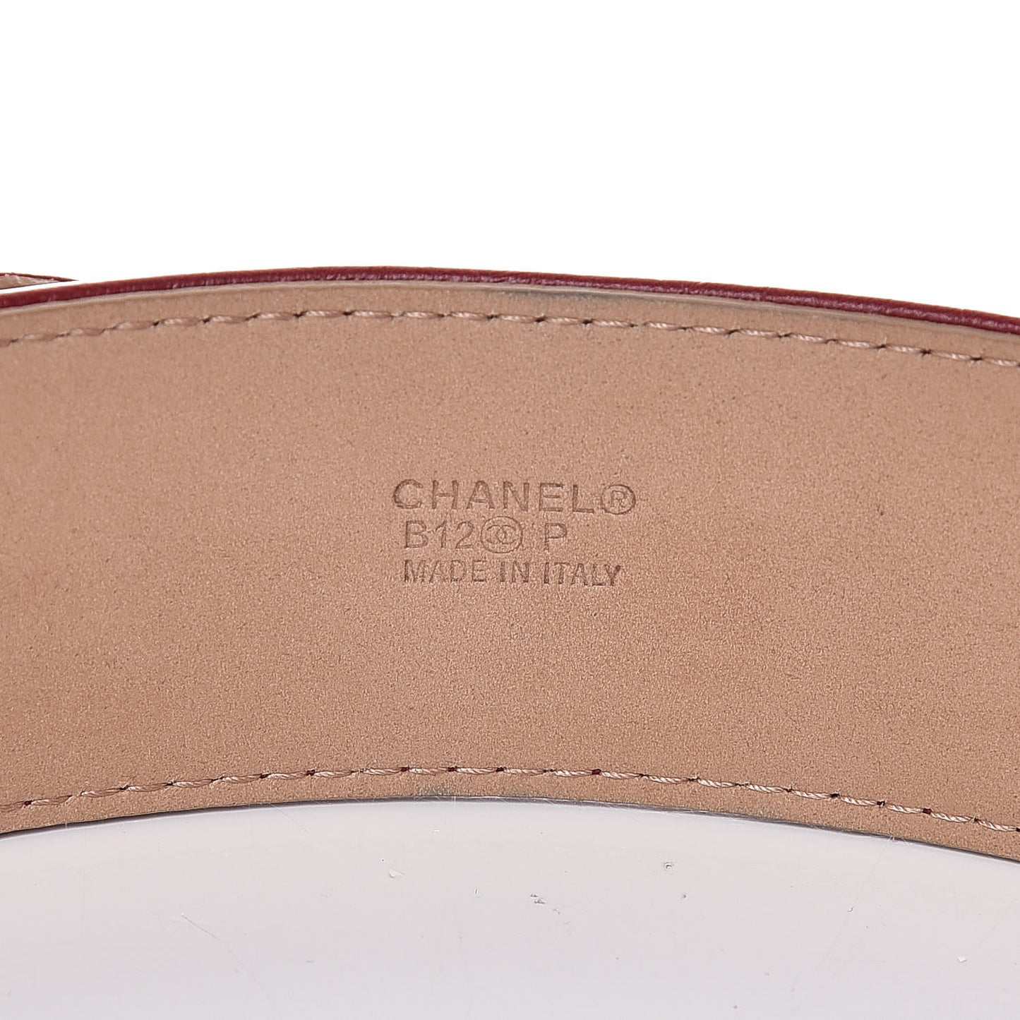Aged Calfskin Charm Belt 90 36 Burgundy