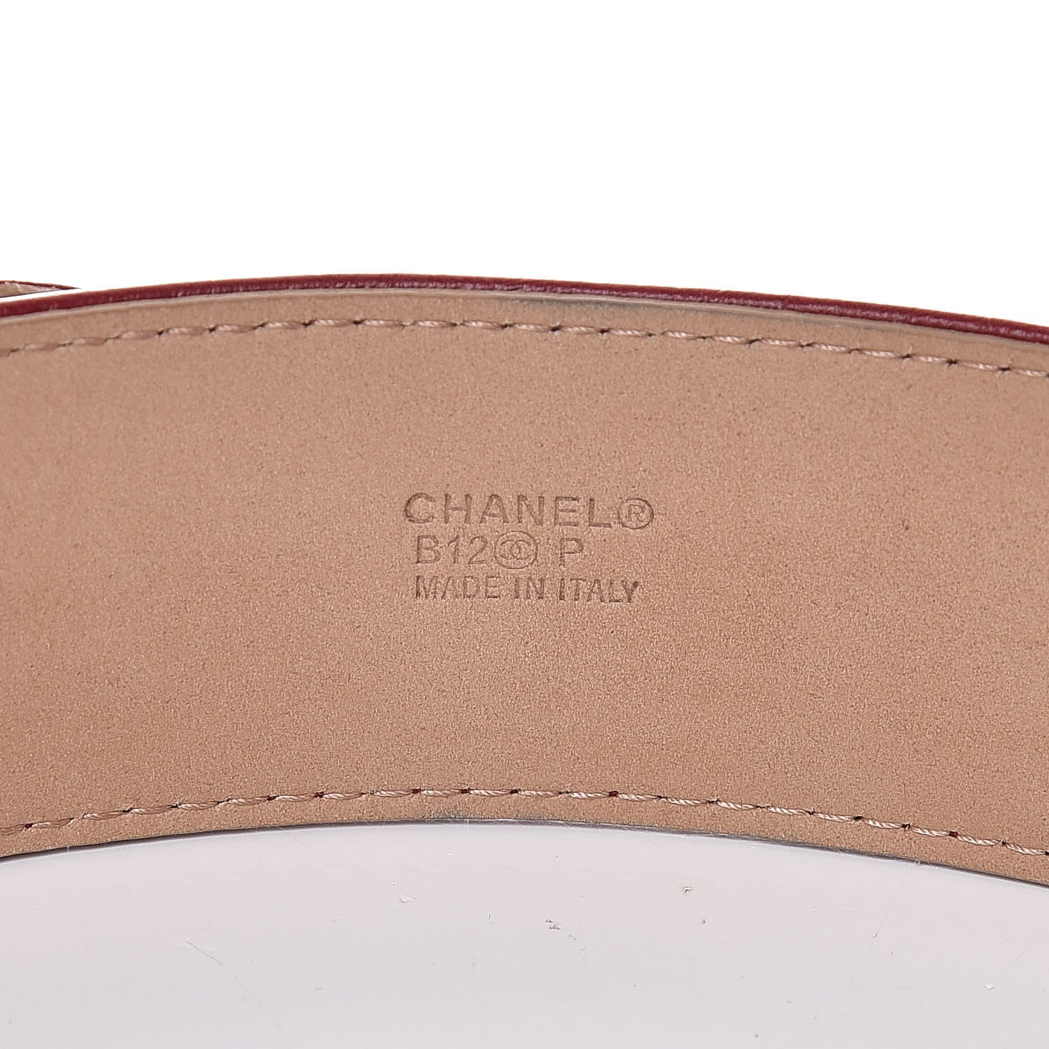 Chanel Aged Calfskin Charm Belt 90 36 Burgundy 9 of 10