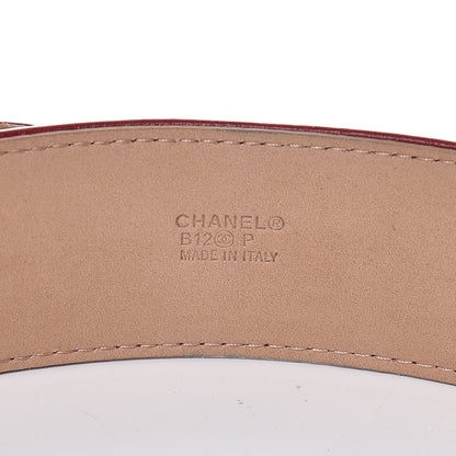 Chanel Aged Calfskin Charm Belt 90 36 Burgundy 9 of 10
