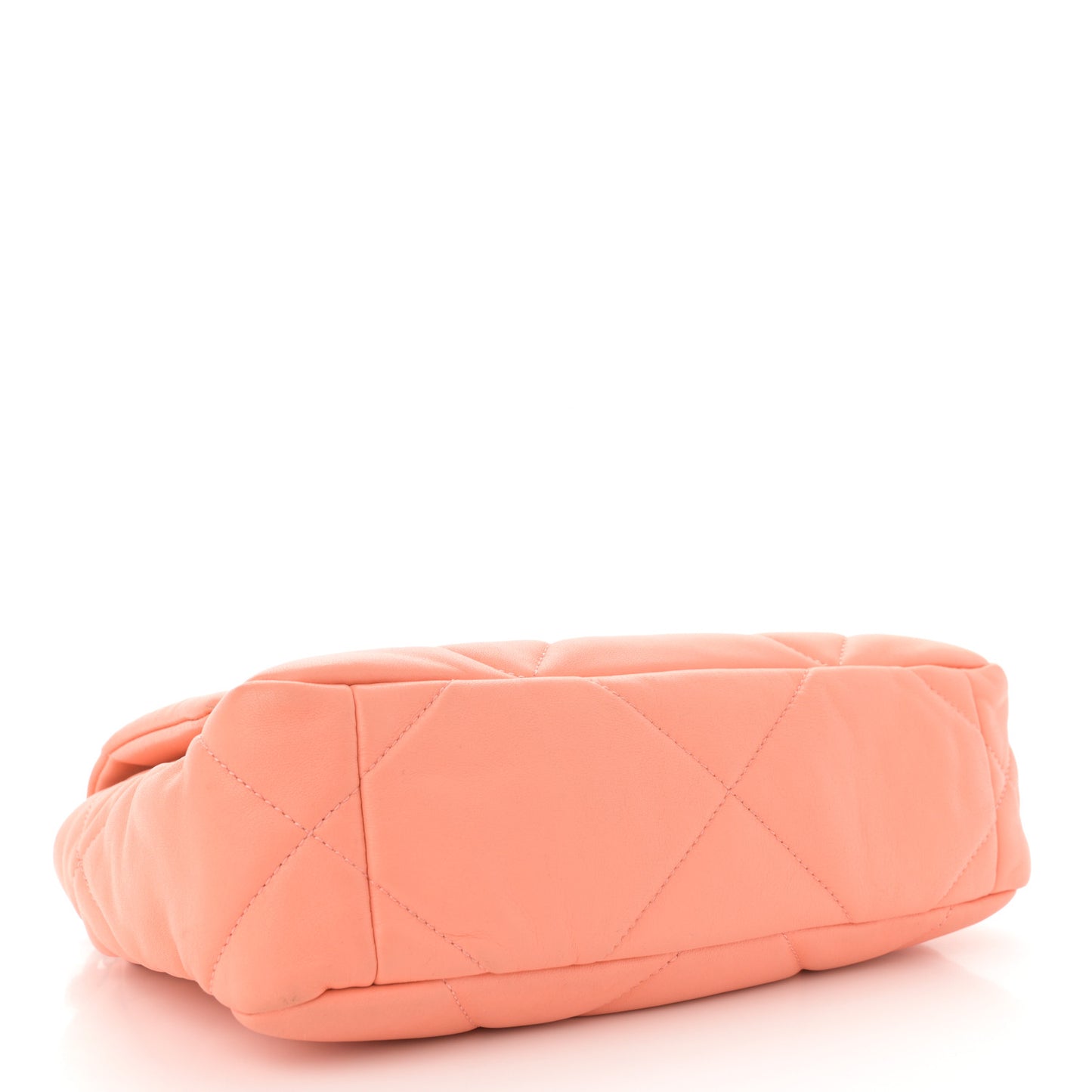 Lambskin Quilted Medium Chanel 19 Flap Light Orange