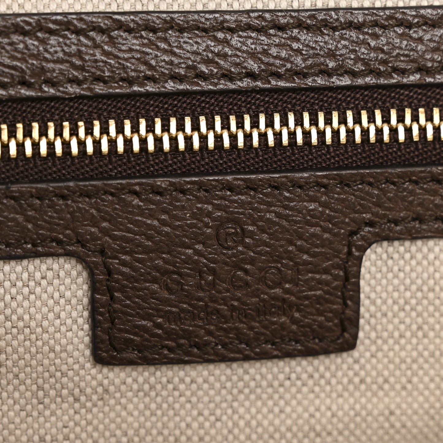 Monogram Jumbo GG Textured Dollar Calfskin Web Medium Ophidia Shopping Tote Camel Ebony