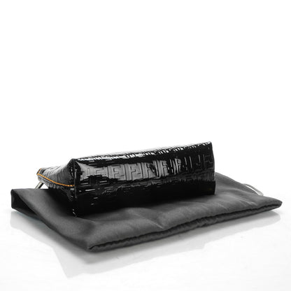 Fendi Patent FF Embossed Cosmetic Pouch Black 4 of 7