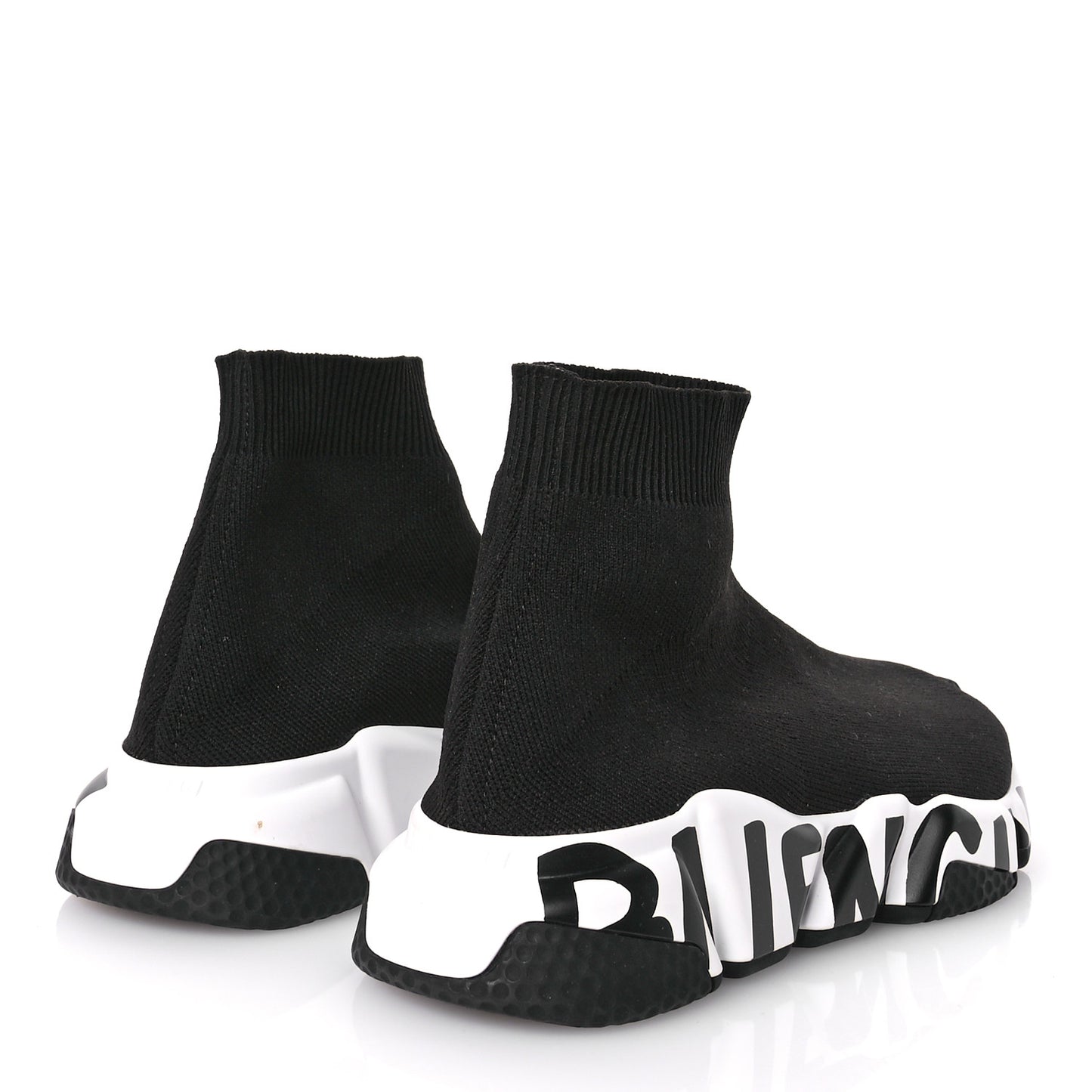 Neoprene Knit Womens Speed Graffiti Sneakers 36 Black White