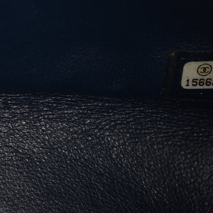 Chanel Caviar Quilted Jumbo Double Flap Navy Blue 11 of 15