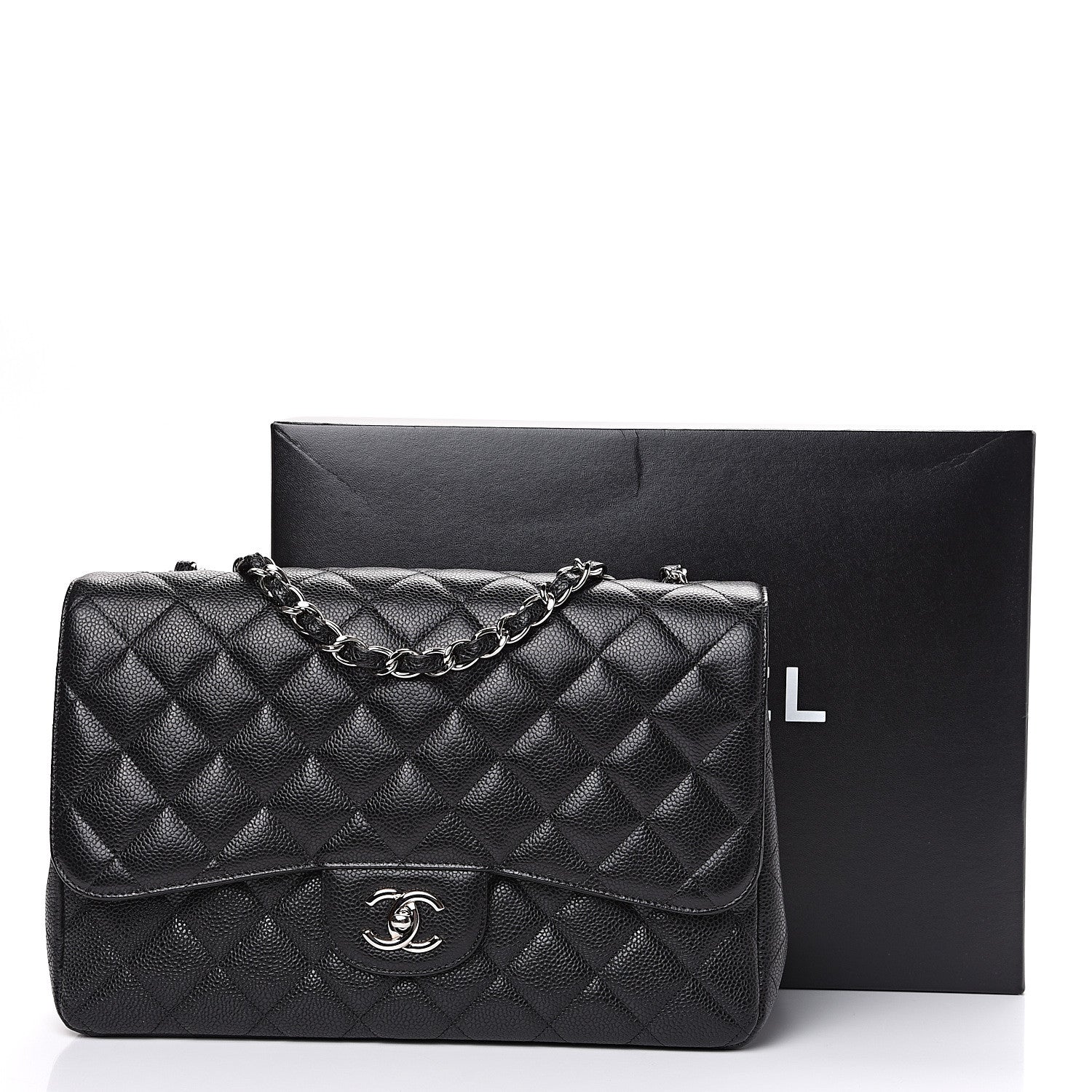 Chanel Caviar Quilted Jumbo Single Flap Black 12 of 12