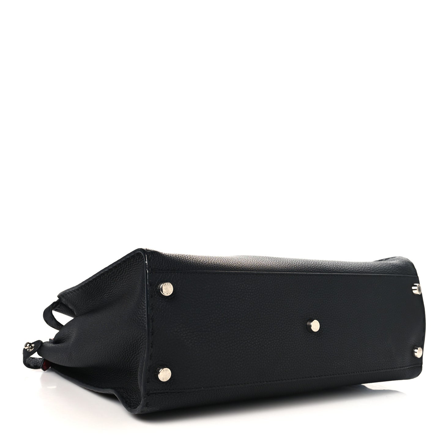 Cuoio Romano Selleria Vitello Zeus Large Mens Peekaboo Iconic Essential Satchel Black Rosso