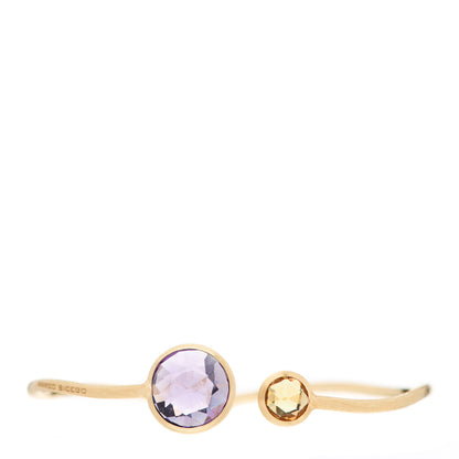 Marco Bicego 18K Yellow Gold Amethyst Citrine Jaipur Bangle Bracelet 1 of 5