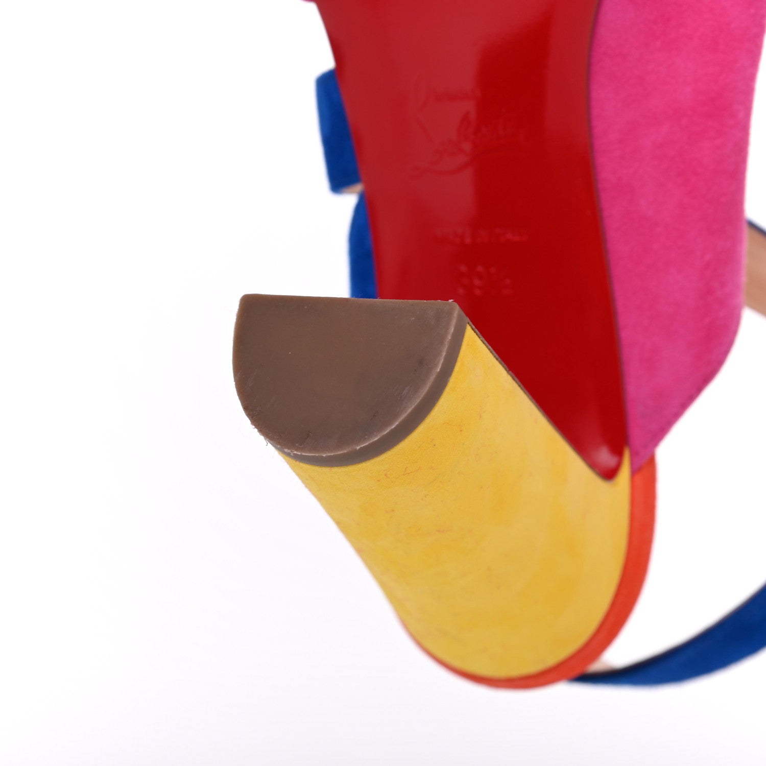 Christian Louboutin Veau Velours Tablissima Sandal 39.5 Multicolor 12 of 20