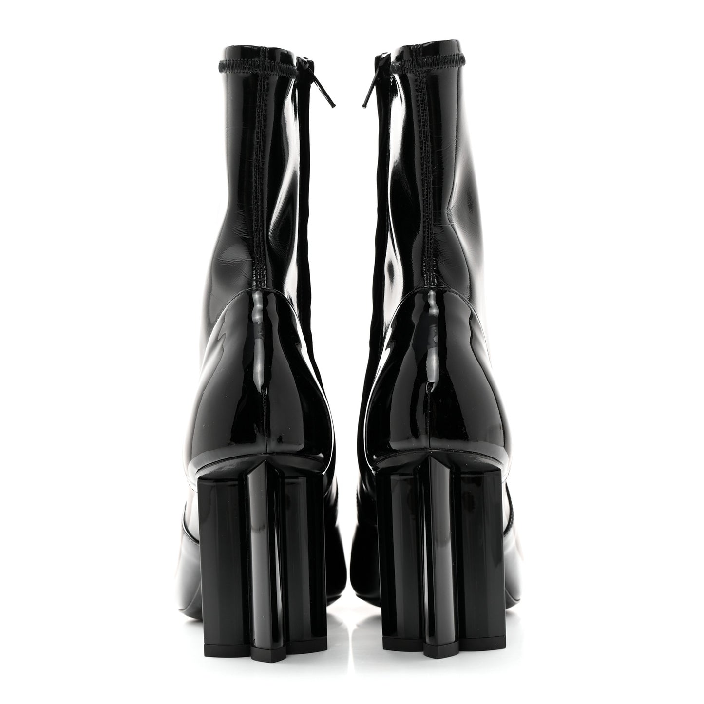 Patent Silhouette Ankle Boots 38.5 Black