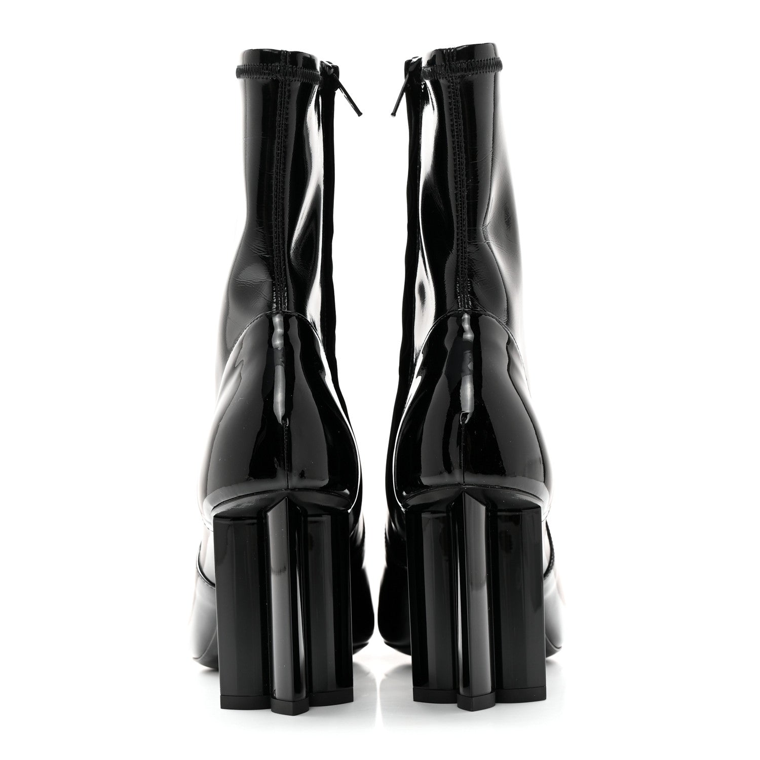 Louis Vuitton Patent Silhouette Ankle Boots 38.5 Black 5 of 11