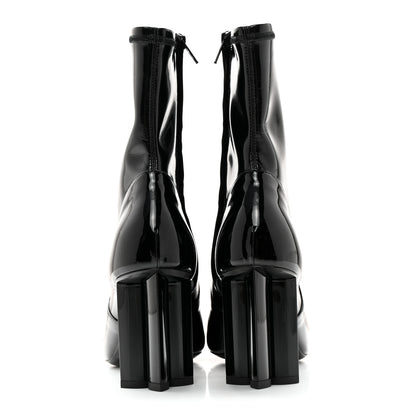 Louis Vuitton Patent Silhouette Ankle Boots 38.5 Black 5 of 11