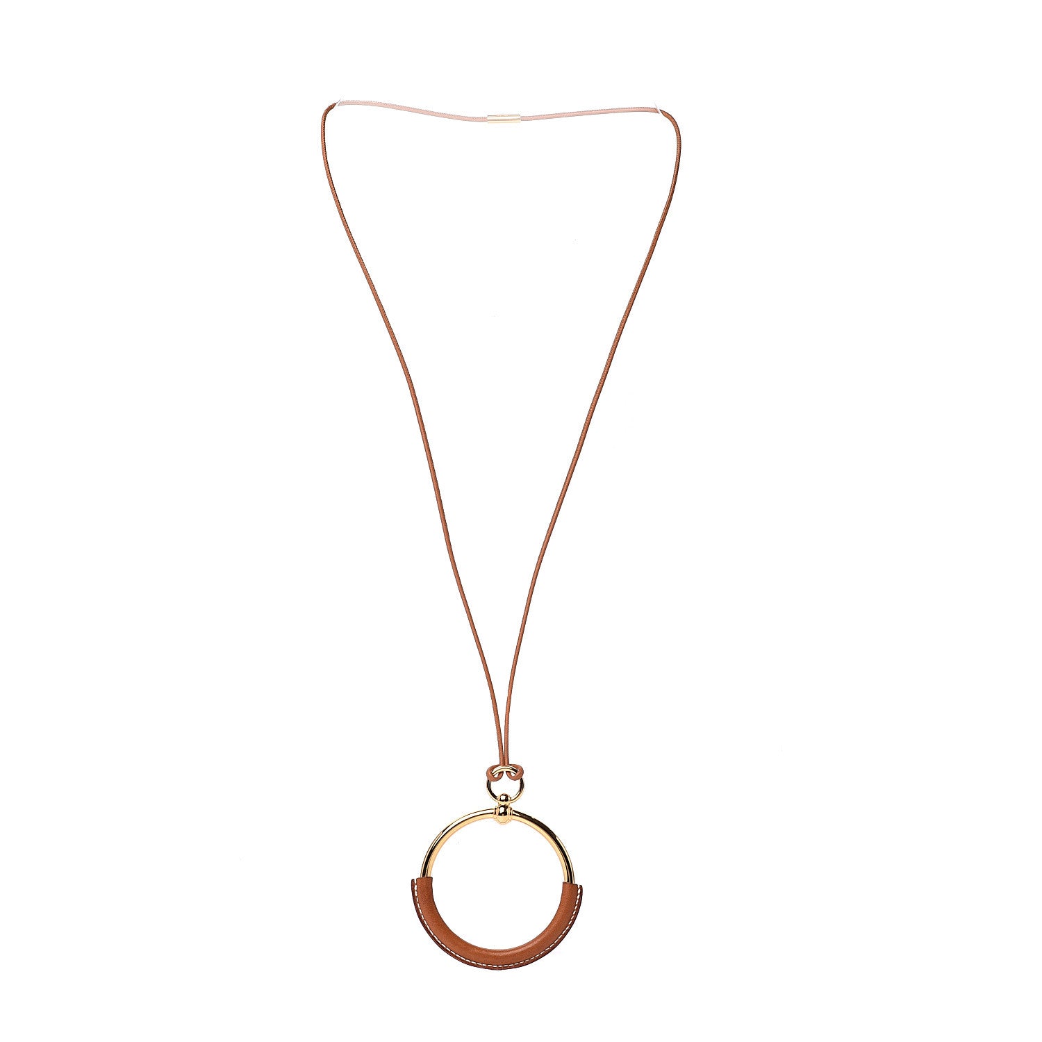 Hermes Swift Grand Loop Pendant Necklace Gold 2 of 4