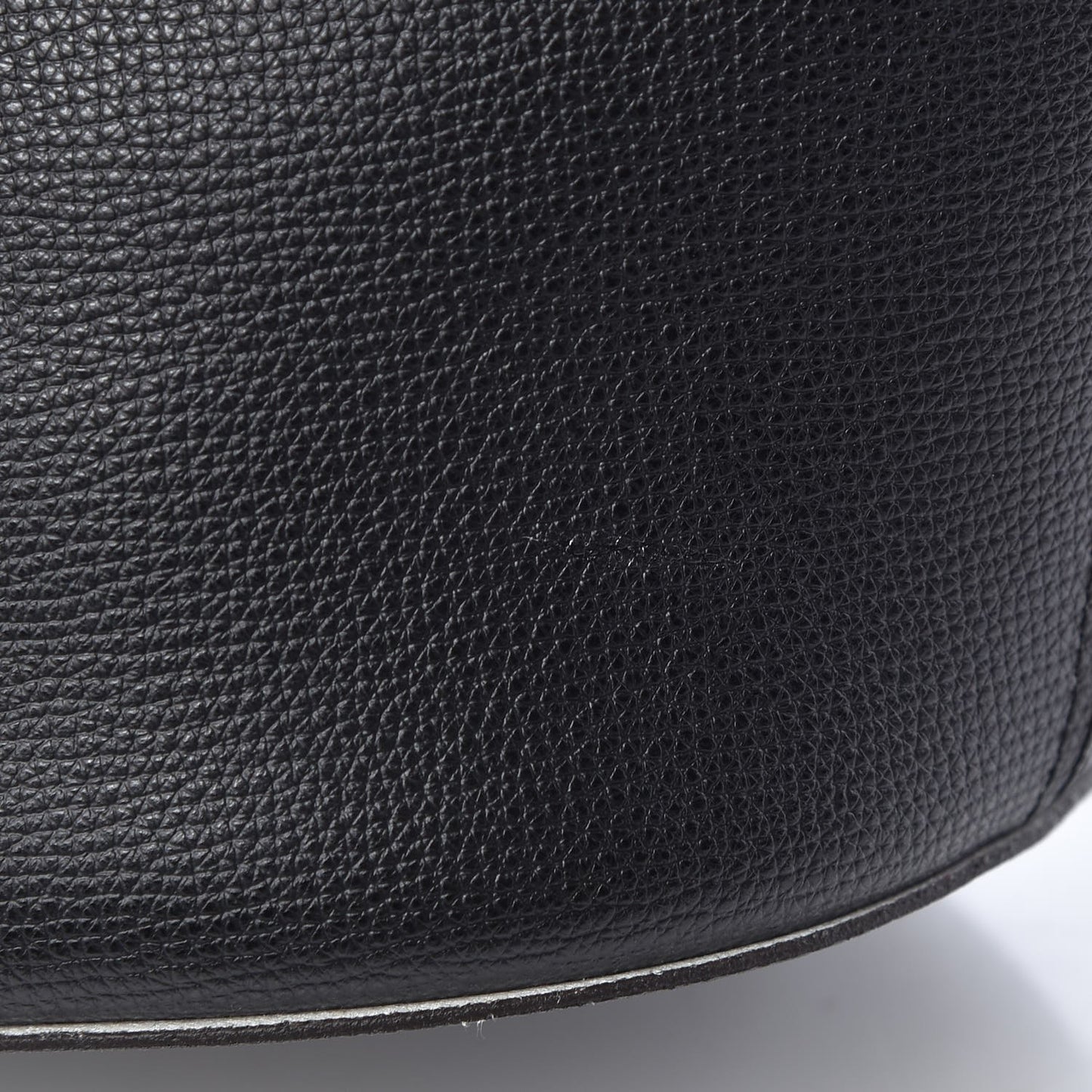 London Grainy Calfskin Small Lorne Bucket Crossbody Black