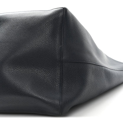 The Row Grained Calfskin Park Tote Three Navy 10 of 11