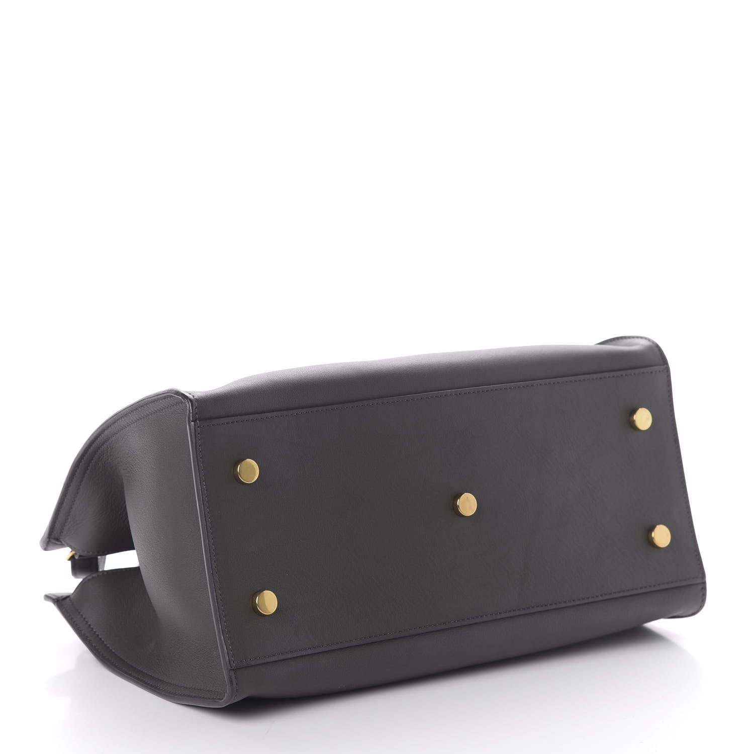 Saint Laurent Smooth Calfskin Small Cabas Monogram Dark Grey 4 of 11