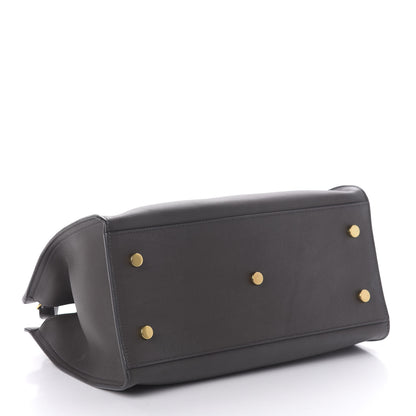 Saint Laurent Smooth Calfskin Small Cabas Monogram Dark Grey 4 of 11