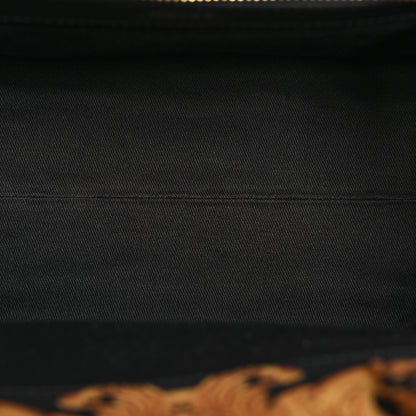 Versace Canvas Baroque Print Medusa Small Tote Black 5 of 11