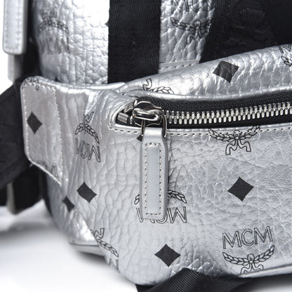 MCM Visetos Small Jemison Backpack Silver 9 of 9