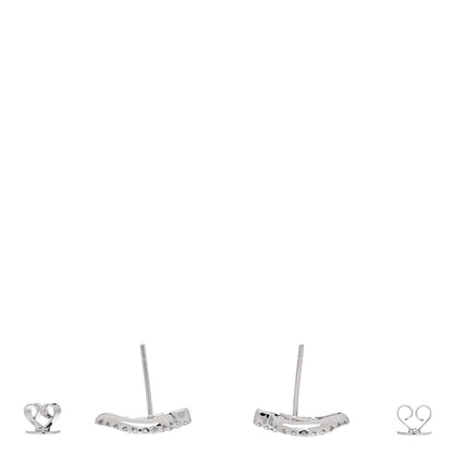Anita Ko 18K White Gold Diamond Small Leaf Stud Earrings 3 of 4