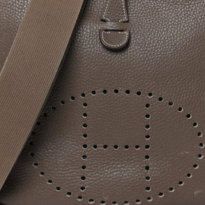 Hermes Taurillon Clemence Evelyne III PM Etoupe 8 of 10