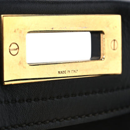 Fendi Vitello Seta Shiny Nappa Medium Peekaboo Iconic Satchel Black 7 of 12