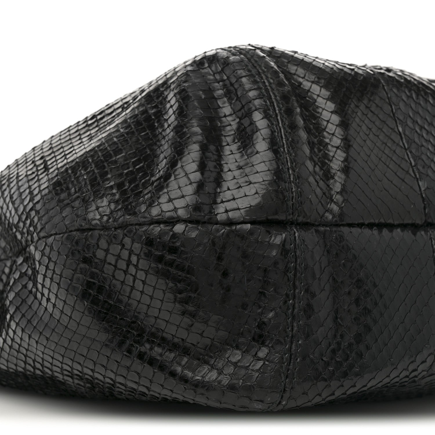 Gucci Snakeskin Large Techno Horsebit Hobo Black 9 of 11