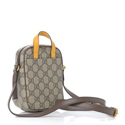 Gucci GG Supreme Monogram Mini Neo Vintage Double Zip Messenger Bag Beige New Acero Crop 3 of 10