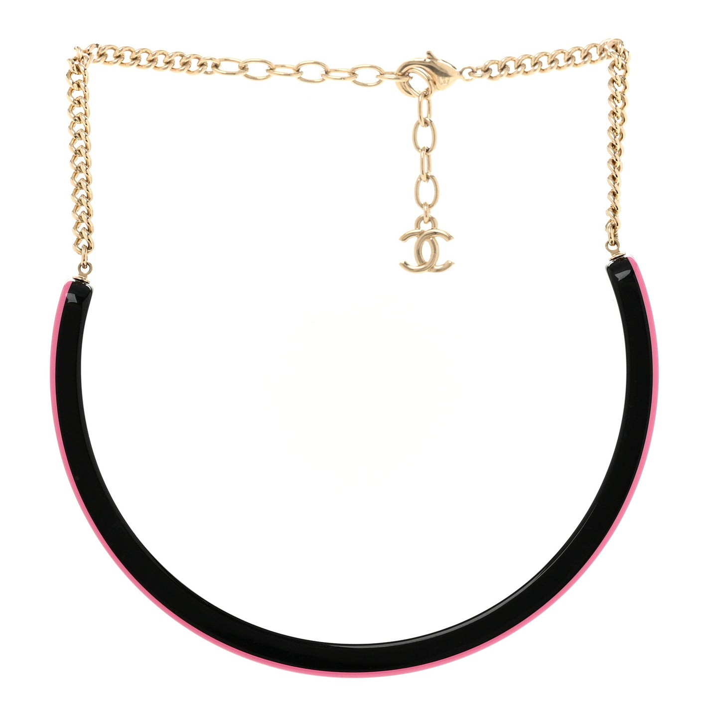 Resin Logo Choker Pink Black