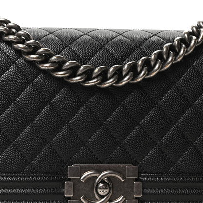 Chanel Caviar Quilted Medium Boy Flap Black 7 of 9