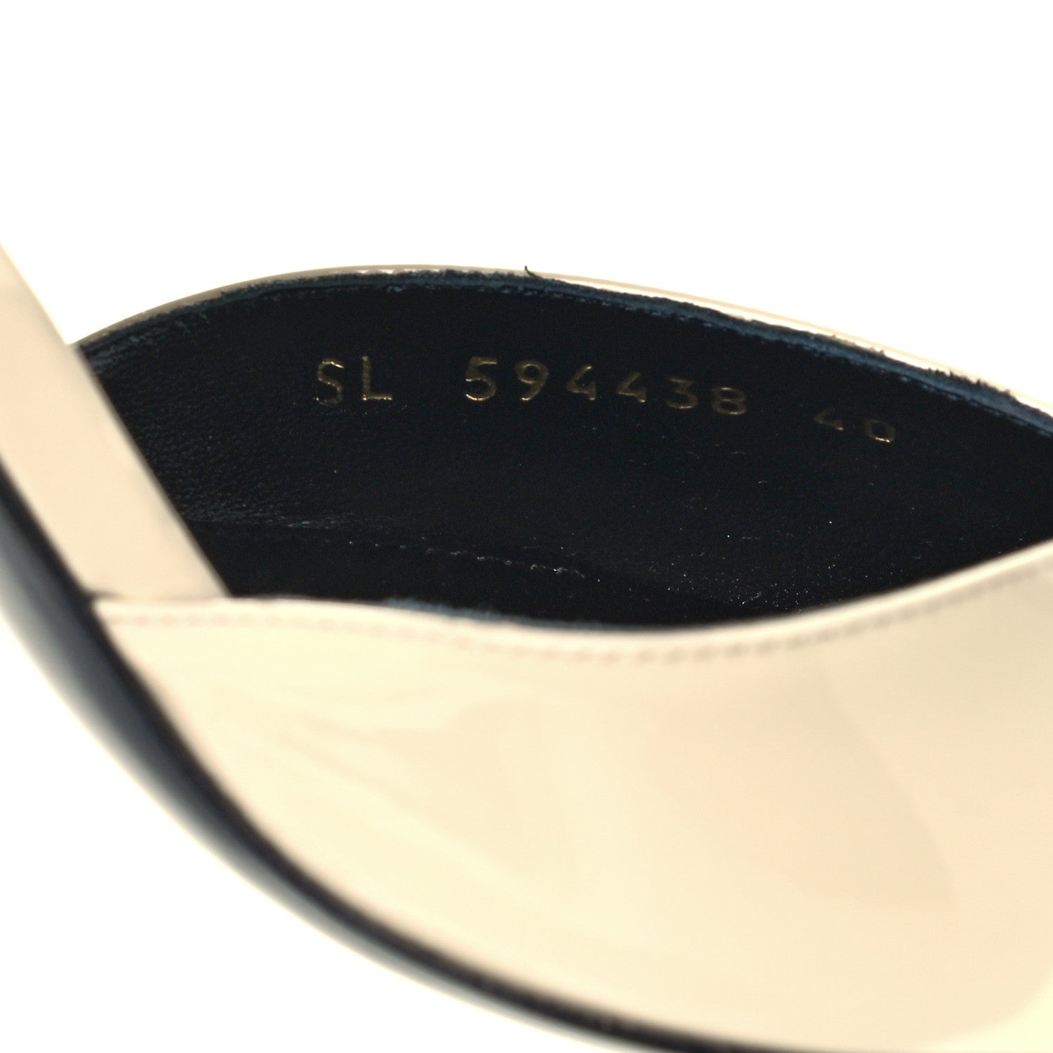 Saint Laurent Patent Anja 85 Ankle Strap Pointed Pumps 40 Coquille 10 of 11