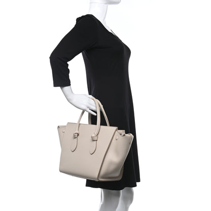Celine Crisped Calfskin Mini Tie Knot Tote Chalk 2 of 9