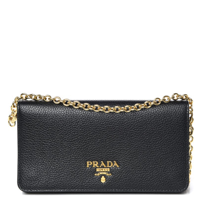 Prada Vitello Daino Mini Crossbody Bag Black 1 of 9
